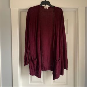 Red Cardigan Sweater